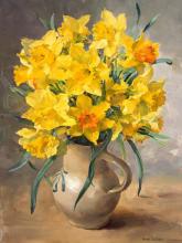Daffodils - Greetings Card by Anne Cotterill