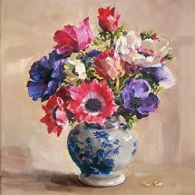Anemones - blank card by Anne Cotterill