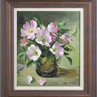 Wild Roses painting by ~Anne Cotterill - stolen from gallery