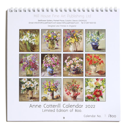 Anne Cotterill Calendar 2022 - flowers for each month