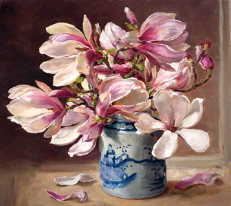 Giclée Flower Prints on Canvas reproduced from the oil paintings of Anne Cotterill