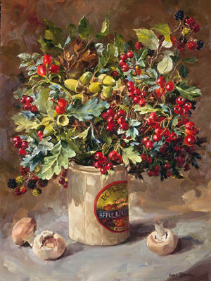 Hips and Haws - blank card by Anne Cotterill