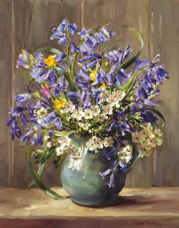 Bluebells Lithographic print OE 008 by Anne Cotterill