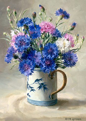 Cornflowers card by Anne Cotterill