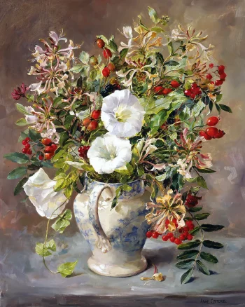 Honeysuckle and Autumn Flowers