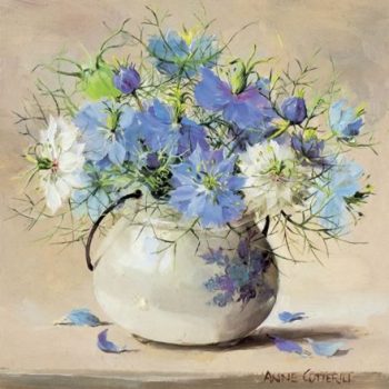 C-0014 Love in a Mist (Nigella) greetings card by Anne Cotterill