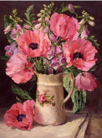 Oriental Poppies greetings card