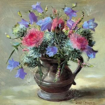 C-0003 Thistles and Harebells greetings card by Anne Cotterill