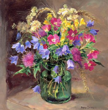 Blank or birthday card of flowers from the hedgerow by Anne Cotterill
