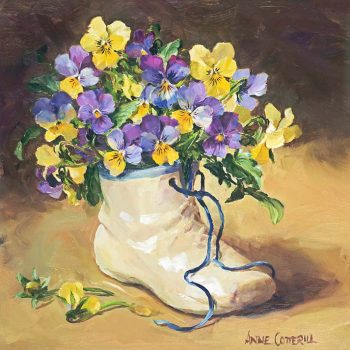 D-0046 Violas in a China Shoe