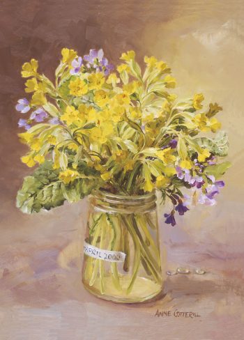 Cowslips in a Jam Jar - Card B-0039