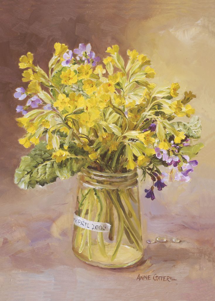 Cowslips in a Jam Jar - Card B-0039