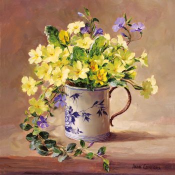 Primroses with Periwinkles - Card C-0102